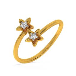 Kisna Diamond & Gold Jewellery Priscilla 14k (585) Diamond & Gold Ring For Women-image-13