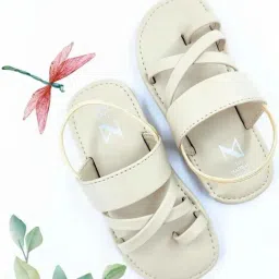 Madras Trunk Kids Beige Toe Ring Sandals-image-21