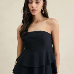 Femmella Black Cotton Regular Fit Top-picture-8