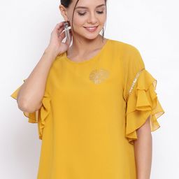 BAESD Flutter Sleeve Georgette Top-image-21