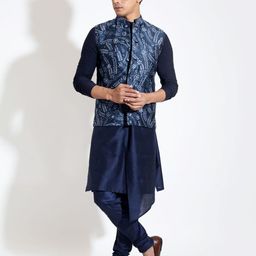VIVEK KARUNAKARAN Men Floral Printed Nehru Jackets-36