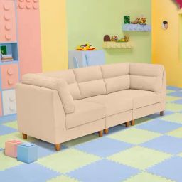Sleepyhead Play Blazing Beige Solid wood Frame 3 Seater Bucket Sofa-image-10