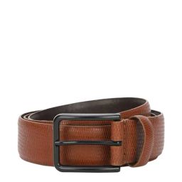 Louis Philippe Brown Leather Waist Belt for Men-image-100