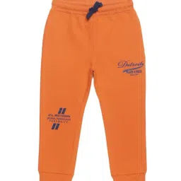 Plum Tree Kids Orange Printed Joggers-image-81