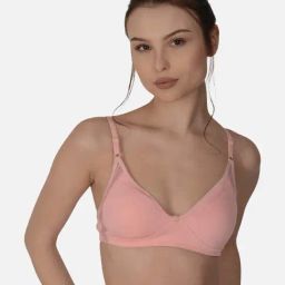 mod & shy Peach Cotton Non-Padded Seamless Bra-picture-10