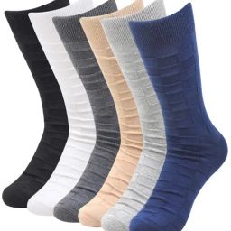 BALENZIA Multicolor Self Design Crew Length/Calf Length Socks - Pack of 6-image-9