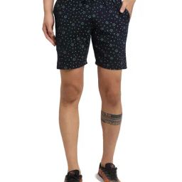 Vimal Jonney Navy Regular Fit Printed Shorts-image-94