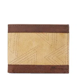 The Vertical Nolon Tan & Brown Casual Leather Bi-Fold Wallet for Men-48
