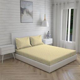 Boutique Living Cottage Garden Printed Multicolor 300 TC Cotton King Bed Sheet with 2 Pillow Covers-image-6