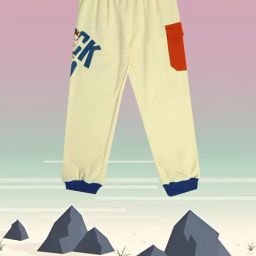 MINIKLUB Kids Cream Printed Joggers-image-70