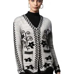 Global Republic Khaki Printed Cardigan-15