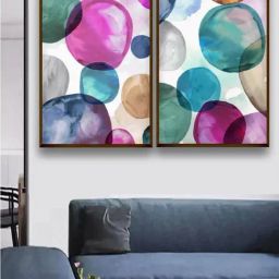 The Art House Abstract Multicolor Canvas Painting-image-50