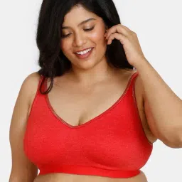 Zivame Red Full Coverage Double Layered Minimizer Bra-image-25