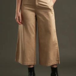 Globus Beige Relaxed Fit Mid Rise Cropped Trousers-image-40