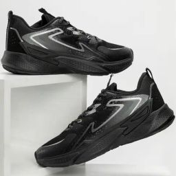 Red Tape Men's FLOW+ Black Running Shoes-image-65
