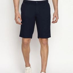 Van Heusen Athleisure Regular Fit Soft Touch Functional Pockets Shorts - Navy image 1