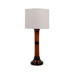 Tucasa NTU-236 B-22 Table Lamp with Wood Base (Beige)-12