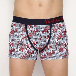 Van Heusen Regular Fit Colour Fresh No Ride Up Allover Print Trunks - CPW08 image 1