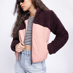 DressBerry Effortless Layering Sherpa Colourblocked Padded Jacket-21