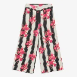 Utsa Kids by Westside Black Floral Design Cotton Palazzos-image-55