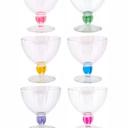 Luminarc Multicolor Glass Ice-Cream Bowl - Set of 6 image 3