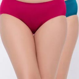 Clovia Multicolor Solid Hipster Panty (Pack of 2)-image-93