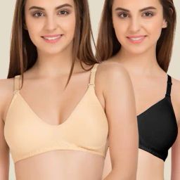Tweens Beige & Black Non Padded Bra (Pack Of 2)-image-75
