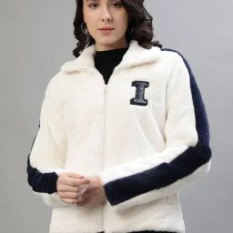 Iconic White Self Pattern Jacket-image-49