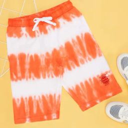 Pantaloons Junior White & Orange Cotton Printed Shorts-image-42