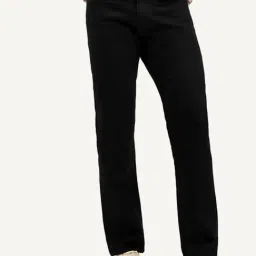Levi's 505 Black Cotton Regular Fit Jeans-image-28