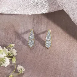 P.N.Gadgil Jewellers 14KT Yellow Gold and Diamond Drop Earring for Women-image-87