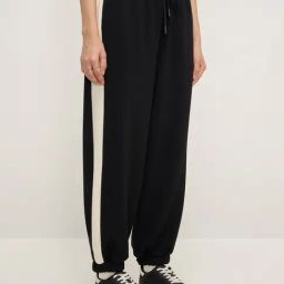 LOV by Westside Black Colour-Blocked High-Rise Joggers-image-65