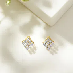 P.N.Gadgil Jewellers 14KT BSI Hallmarked Yellow Gold Divine Luster Stud Earring for Women-image-6