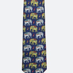 Tossido Men Blue & Off White Printed Broad Tie-image-91