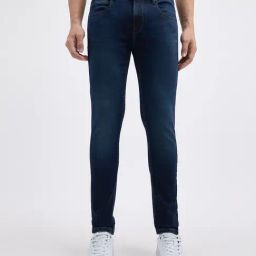 Pepe Jeans Dark Blue Cotton Slim Fit Jeans-image-48