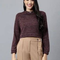 Latin Quarters Dark Maroon Top-14