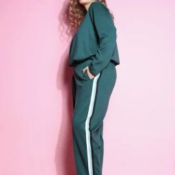 Vero Moda Curve Teal Straight Fit High Rise Pants-image-85