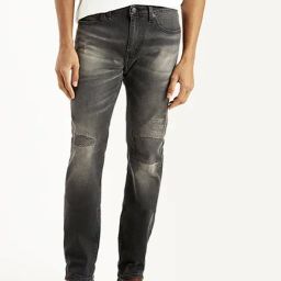 Levi's 511 Black Cotton Slim Fit Distressed Jeans-picture-11