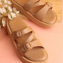 Carlton London Women's Beige Casual Sandals-image-77