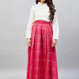 Aaheli Laasya Shirt & Printed Bandhani Skirt-image-47