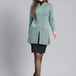 Monte Carlo Green Self Design Coat-image-59