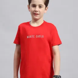 Monte Carlo Kids Red Printed T-Shirt-image-54