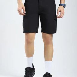 Rock.It Black Polyester Lycra Regular Fit Solid Shorts-picture-44