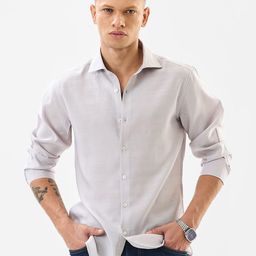 Snitch Men Slim Fit Solid Spread Collar Casual Shirt-image-82