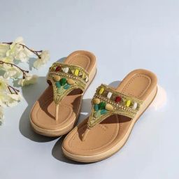 Inc.5 Women's Golden T-Strap Wedges-image-45