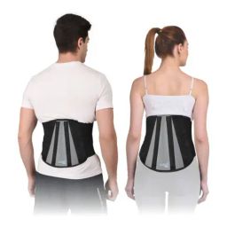 Accusure Lumbo Sacral Support Lower Back Brace Breathable Support Belt - Size M (Black)-image-84