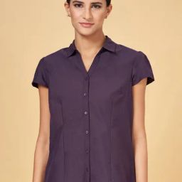 Annabelle by Pantaloons Purple Regular Fit Formal Shirt-picture-39