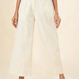 Akkriti by Pantaloons White Cotton Culottes-image-11