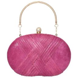 SASSORA Alohi Pink Embellished Small Box Clutch-29