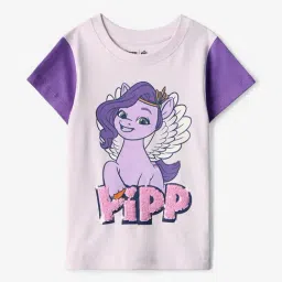The Souled Store Girls Purple Cotton Regular Graphic Casual T-Shirt-image-16